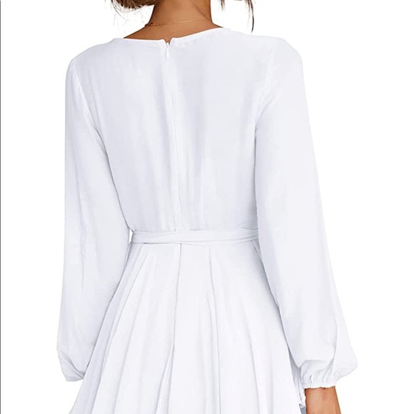 Beautiful white flowy short dress. Great to dress up or down. - Picture 4 of 5